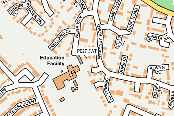 PE27 3WT map - OS OpenMap – Local (Ordnance Survey)