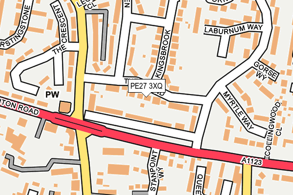 PE27 3XQ map - OS OpenMap – Local (Ordnance Survey)