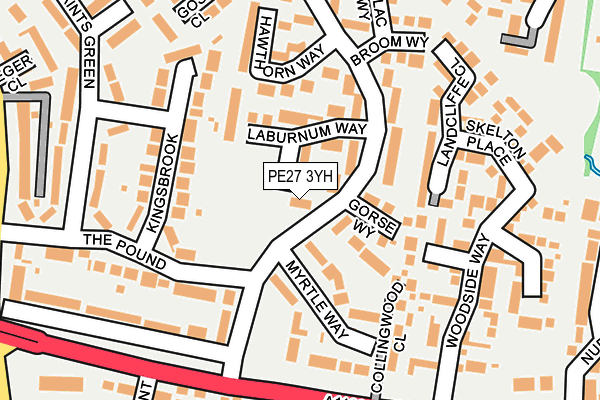 PE27 3YH map - OS OpenMap – Local (Ordnance Survey)