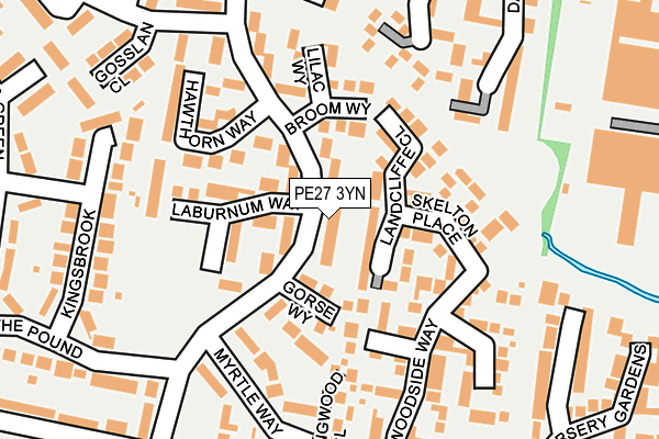 PE27 3YN map - OS OpenMap – Local (Ordnance Survey)