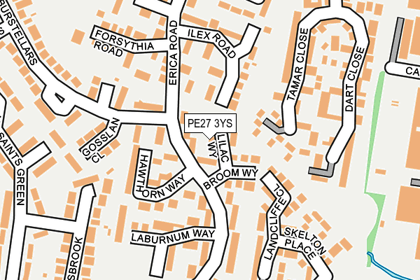 PE27 3YS map - OS OpenMap – Local (Ordnance Survey)