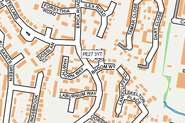 PE27 3YT map - OS OpenMap – Local (Ordnance Survey)