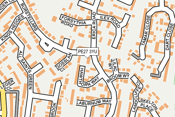 PE27 3YU map - OS OpenMap – Local (Ordnance Survey)