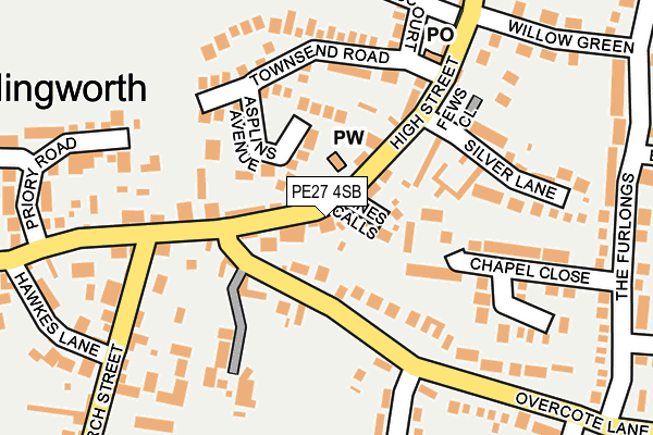 PE27 4SB map - OS OpenMap – Local (Ordnance Survey)
