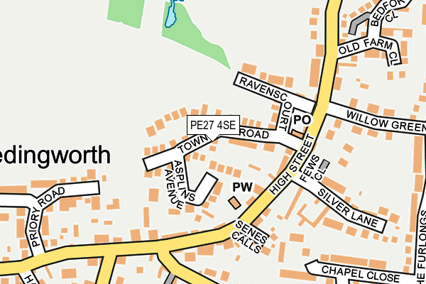 PE27 4SE map - OS OpenMap – Local (Ordnance Survey)