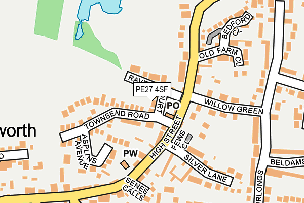 PE27 4SF map - OS OpenMap – Local (Ordnance Survey)