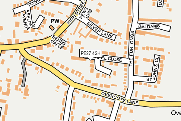 PE27 4SH map - OS OpenMap – Local (Ordnance Survey)