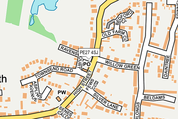 PE27 4SJ map - OS OpenMap – Local (Ordnance Survey)
