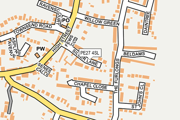 PE27 4SL map - OS OpenMap – Local (Ordnance Survey)