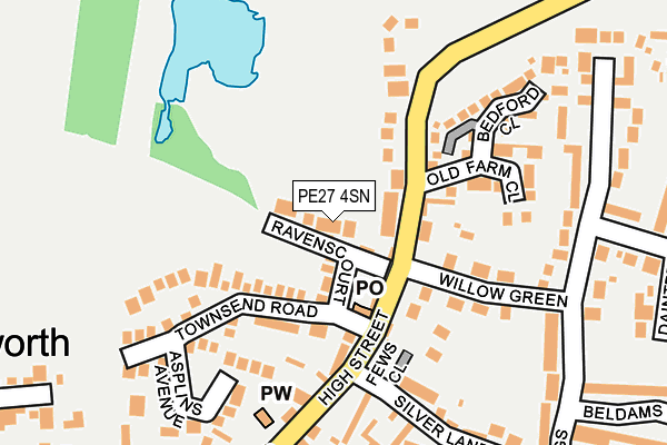 PE27 4SN map - OS OpenMap – Local (Ordnance Survey)