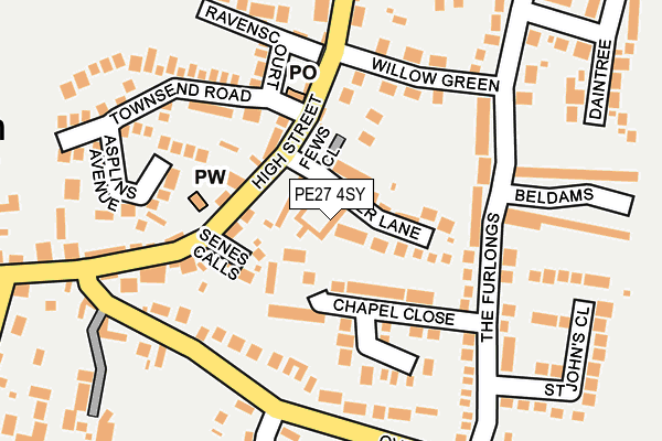 PE27 4SY map - OS OpenMap – Local (Ordnance Survey)
