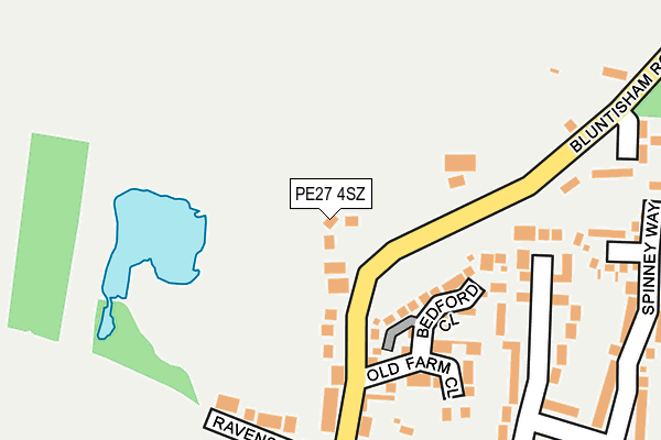 PE27 4SZ map - OS OpenMap – Local (Ordnance Survey)