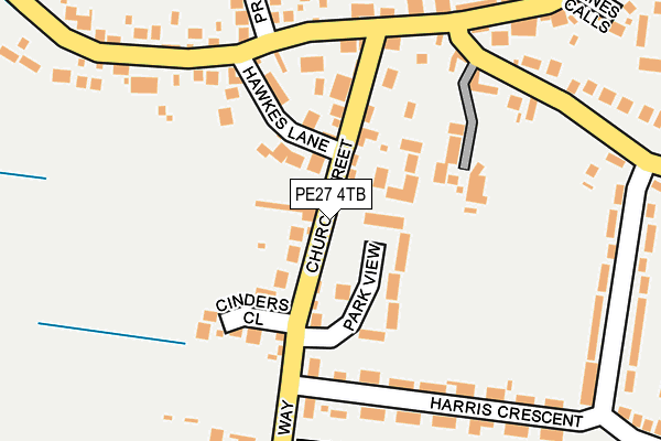 PE27 4TB map - OS OpenMap – Local (Ordnance Survey)