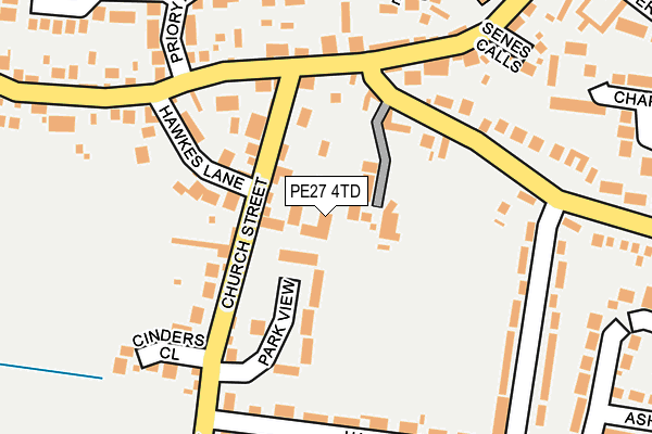 PE27 4TD map - OS OpenMap – Local (Ordnance Survey)