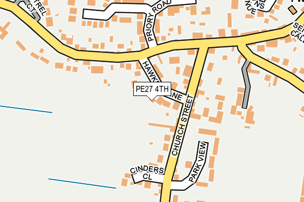 PE27 4TH map - OS OpenMap – Local (Ordnance Survey)