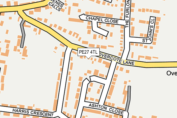 PE27 4TL map - OS OpenMap – Local (Ordnance Survey)
