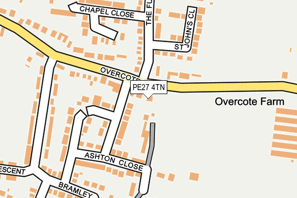 PE27 4TN map - OS OpenMap – Local (Ordnance Survey)