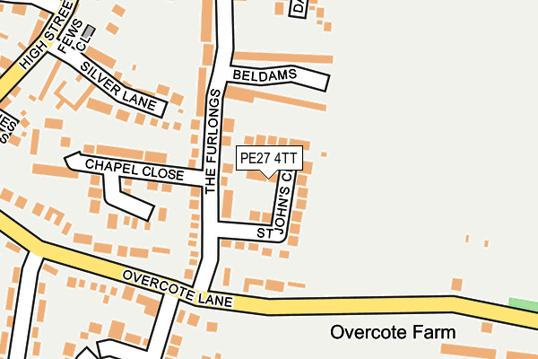 PE27 4TT map - OS OpenMap – Local (Ordnance Survey)