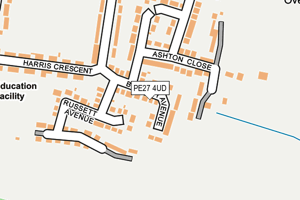 PE27 4UD map - OS OpenMap – Local (Ordnance Survey)