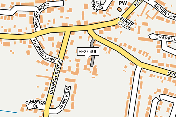 PE27 4UL map - OS OpenMap – Local (Ordnance Survey)