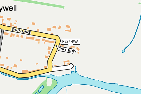 PE27 4WA map - OS OpenMap – Local (Ordnance Survey)