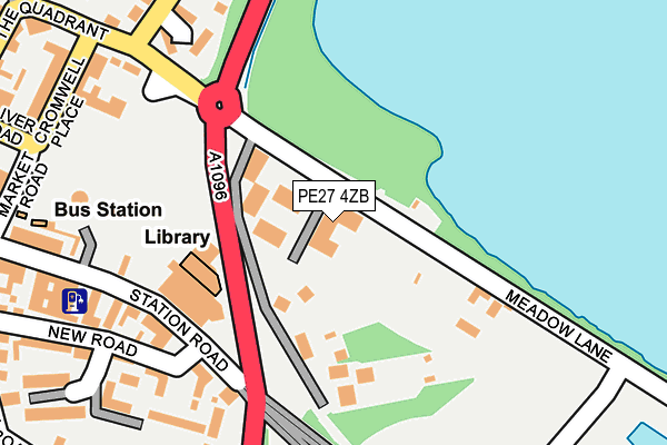 PE27 4ZB map - OS OpenMap – Local (Ordnance Survey)