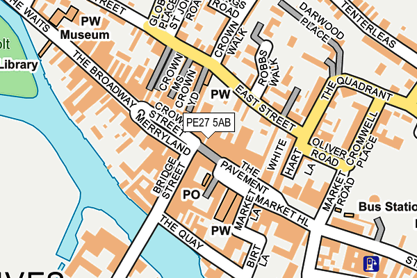 PE27 5AB map - OS OpenMap – Local (Ordnance Survey)
