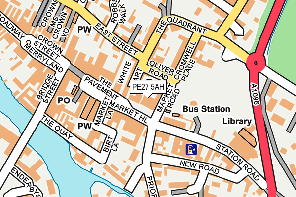 PE27 5AH map - OS OpenMap – Local (Ordnance Survey)