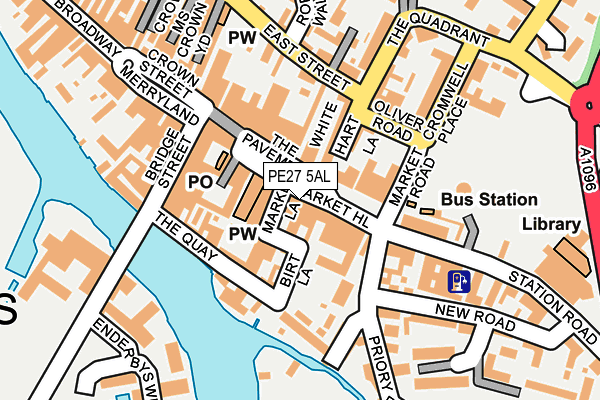 PE27 5AL map - OS OpenMap – Local (Ordnance Survey)