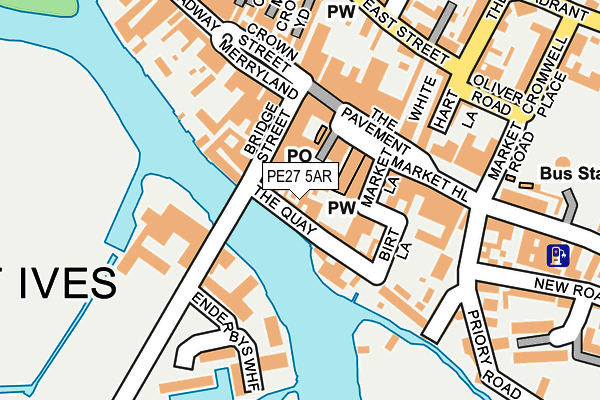 PE27 5AR map - OS OpenMap – Local (Ordnance Survey)