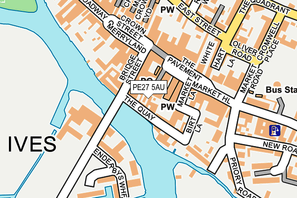 PE27 5AU map - OS OpenMap – Local (Ordnance Survey)