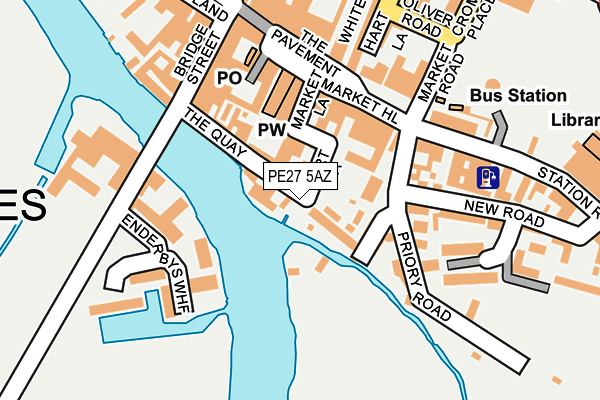 PE27 5AZ map - OS OpenMap – Local (Ordnance Survey)