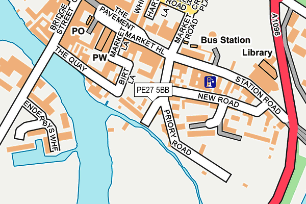 PE27 5BB map - OS OpenMap – Local (Ordnance Survey)