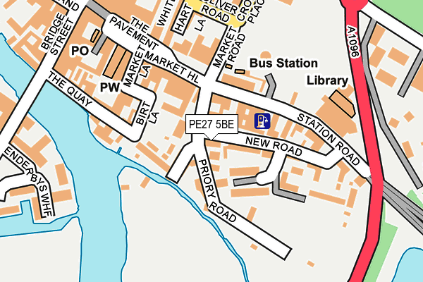 PE27 5BE map - OS OpenMap – Local (Ordnance Survey)