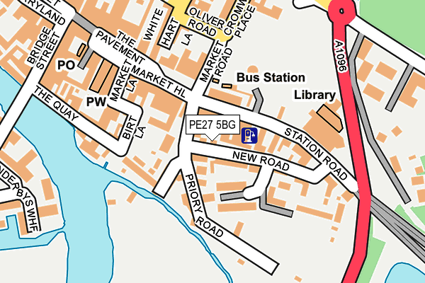 PE27 5BG map - OS OpenMap – Local (Ordnance Survey)