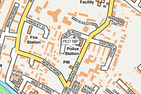 PE27 5BP map - OS OpenMap – Local (Ordnance Survey)
