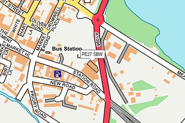 PE27 5BW map - OS OpenMap – Local (Ordnance Survey)