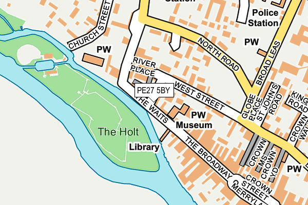 PE27 5BY map - OS OpenMap – Local (Ordnance Survey)