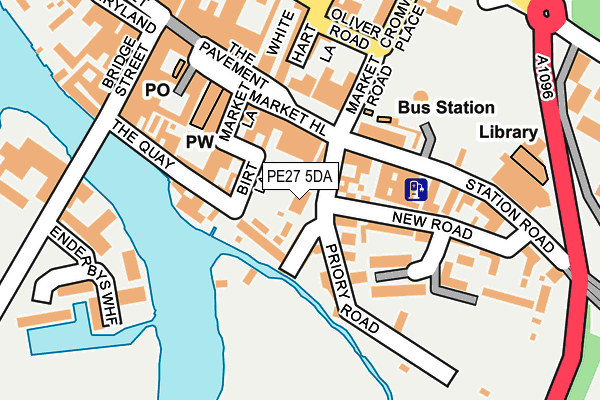PE27 5DA map - OS OpenMap – Local (Ordnance Survey)