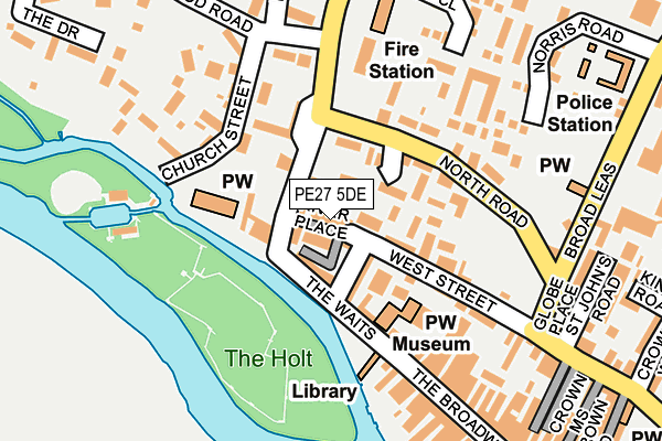 PE27 5DE map - OS OpenMap – Local (Ordnance Survey)