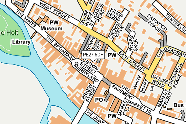 PE27 5DF map - OS OpenMap – Local (Ordnance Survey)
