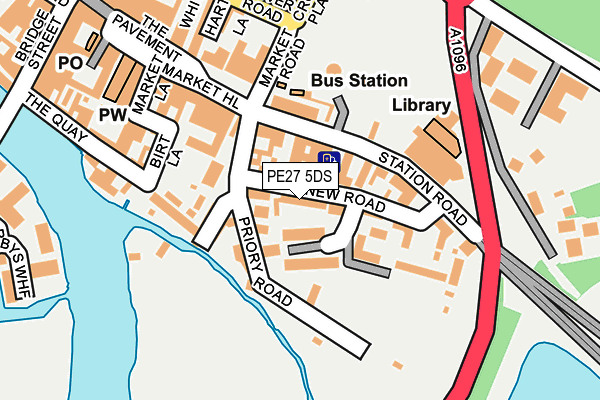PE27 5DS map - OS OpenMap – Local (Ordnance Survey)