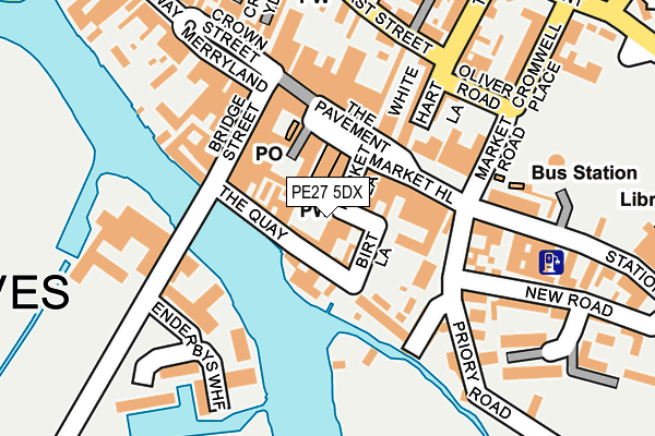 PE27 5DX map - OS OpenMap – Local (Ordnance Survey)