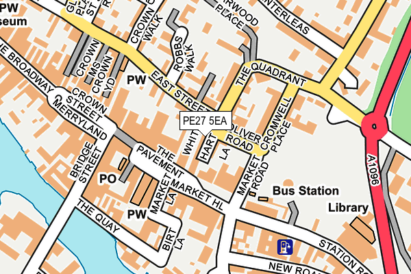 PE27 5EA map - OS OpenMap – Local (Ordnance Survey)