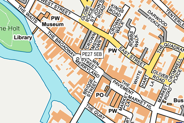 PE27 5EB map - OS OpenMap – Local (Ordnance Survey)
