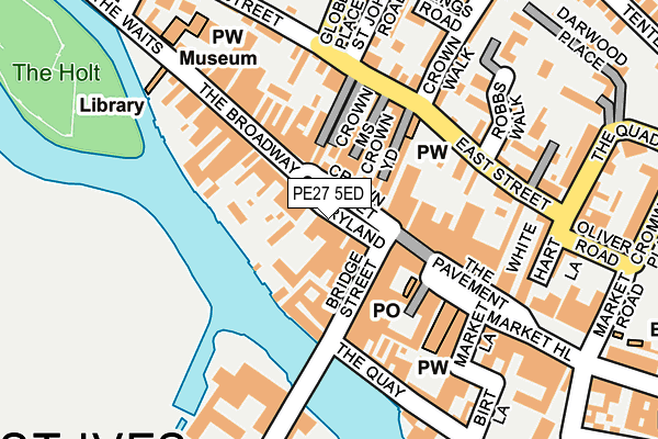 PE27 5ED map - OS OpenMap – Local (Ordnance Survey)