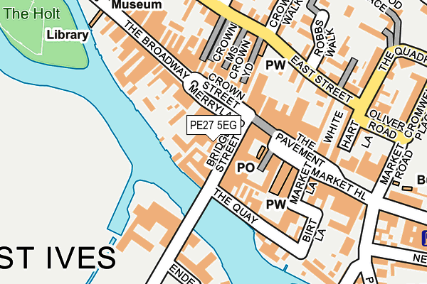 PE27 5EG map - OS OpenMap – Local (Ordnance Survey)