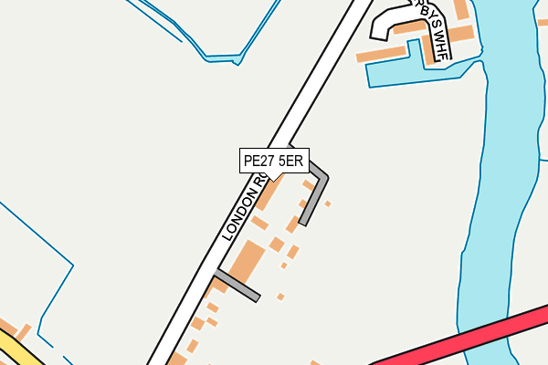 PE27 5ER map - OS OpenMap – Local (Ordnance Survey)