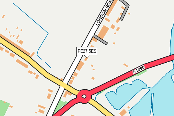 PE27 5ES map - OS OpenMap – Local (Ordnance Survey)