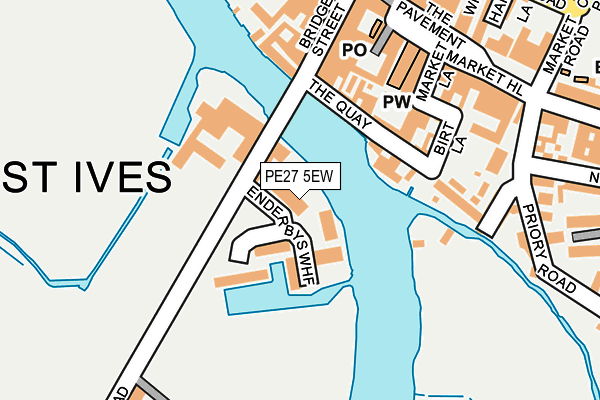 PE27 5EW map - OS OpenMap – Local (Ordnance Survey)